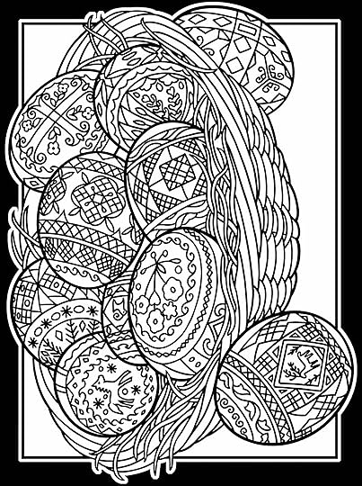 Easter eggs to print and color - Easter Adult Coloring Pages