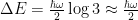 \Delta E = \frac{\hbar \omega}{2} \log 3 \approx \frac{\hbar \omega}{2}