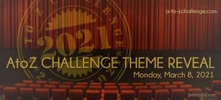 a to z challenge theme reveal graphic