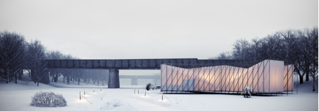 A picture containing sky, outdoor, snow, highwayDescription automatically generated