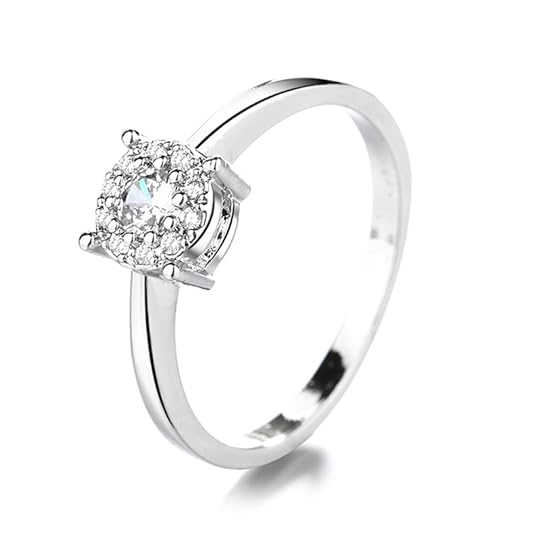 925 Sterling Silver Ring For Women Silver Round Moissanite Ring Romantic Rings | Shopee Malaysia