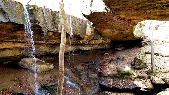 Waterfall and rockbridge at Rockbridge State Nature Preserve.