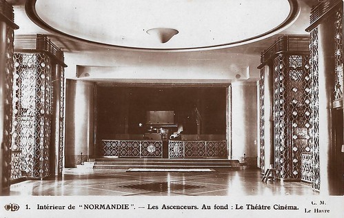 Elevators and entrance to cinema/ theater at the Normandie