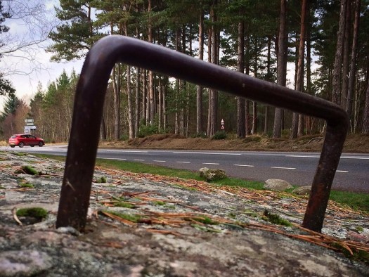 Metal rung on the Cumberland Stone near Culloden Moor
