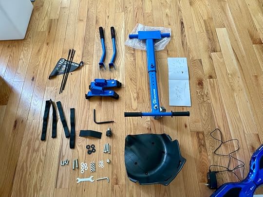 All of the pieces to the scooter portion to turn it into a hovercart.