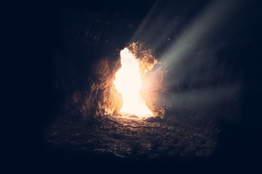 Sun shining into empty tomb