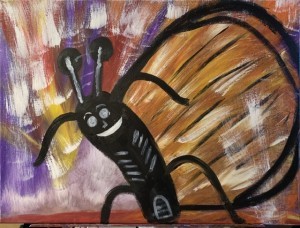 Intuitive painting, I call her Effie from the Hunger Games