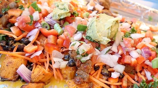 Air Fryer Sweet Potato Fry Nachos