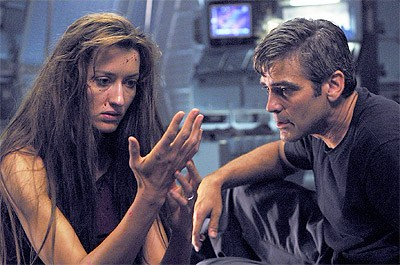 Bodnarchuk and Clooney in Solaris