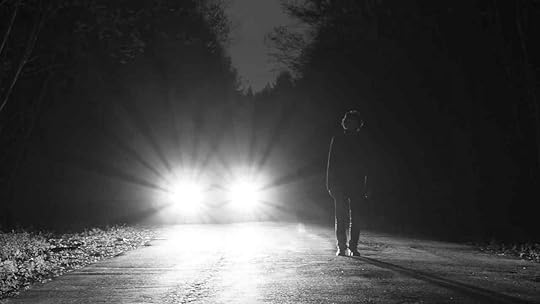 May be a black-and-white image of one or more people and outdoors