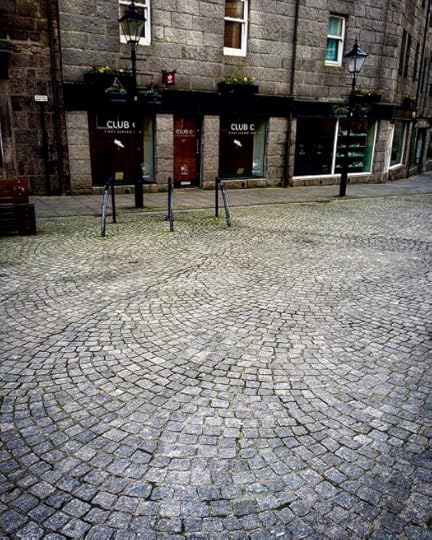 Cobbles of The Green in Aberdeen, Scotland.