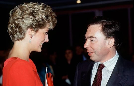 Princess Diana with Andrew Lloyd Webber.