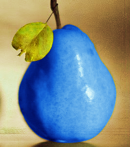 The deep blue skin of the ice pear holds the most and least delicious thing you’ve ever eaten.