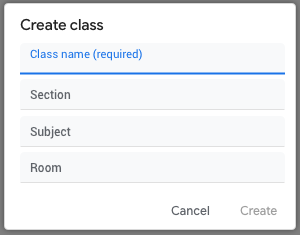 Enter class details