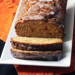 sliced carrot bread on white platter