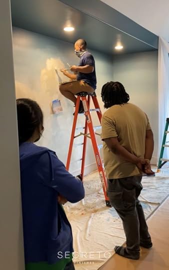 Clouds overlaying the Ombre walls