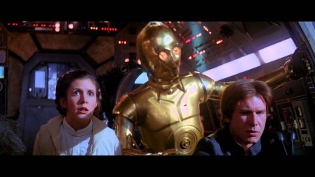 Threepio telling Han Solo the odds Princess Leia Star Wars Empire Strikes Back