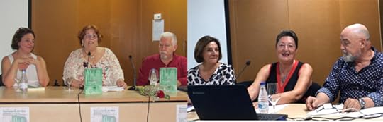 Presentaciones de Helena Vilarelle y Galina Álvarez, en ambos casos, con la presencia de Pilar Gay, Consejal de Cultura y los escritores Javier Bueno y Juan Calderón Matador, respectivamente.