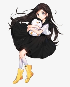 Anime Black Hair Brown Eyes, HD Png Download - kindpng
