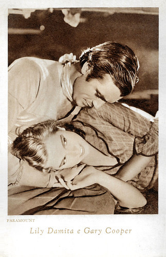 Lily Damita and Gary Cooper in Fighting Caravans (1931)