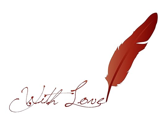 Red feather pen writing 