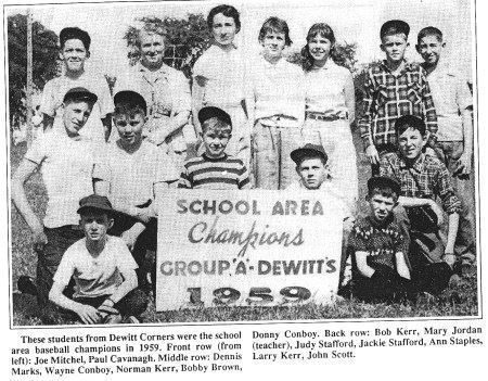 DeWitt's softball champs 1959