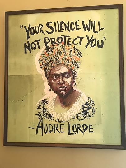 Molly Crapapple’s painting of acclaimed Black, queer feminist, activist, and womanist, Audre Lorde, reminds me to NEVER remain silent.