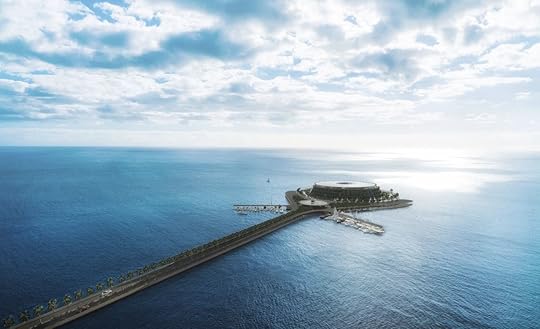 floating Qatar hotel long shot