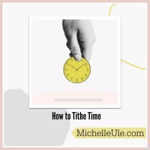 time tithe, clock dropped into opening