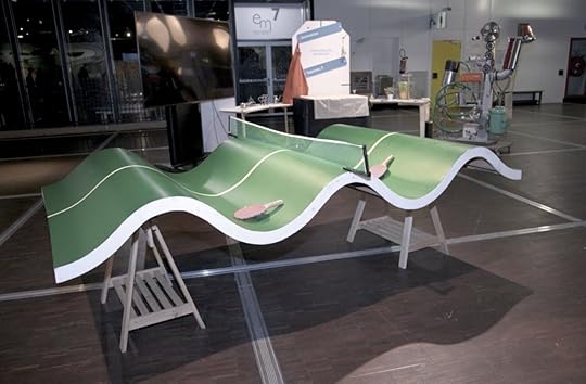 Wavy ping pong table