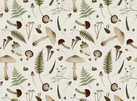 Mushroom pattern by Alexandra Dvornikova