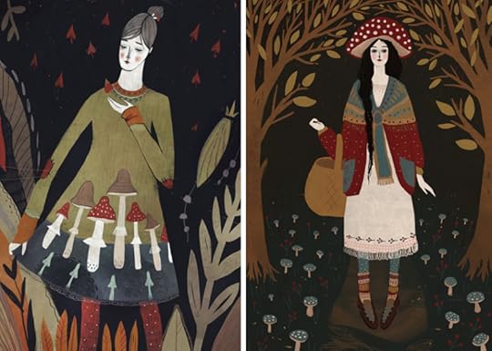 Mushroom Dress and Mushroom Hat by Alexandra Dvornikova