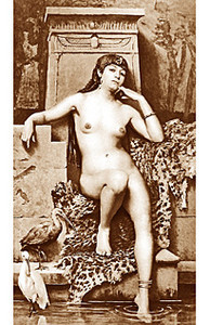 An early-photography fantasy of a languid Priestess of Isis