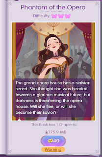 Phantom of the Opera visual novel storybook cover