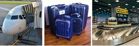 The Backpacking Housewife travelling with suitcases