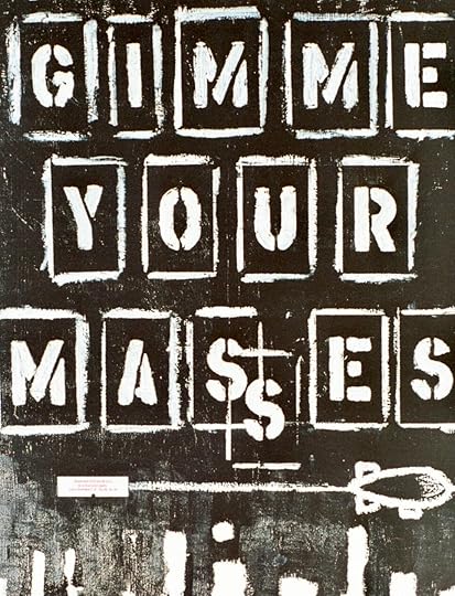 Gimme Your Masses, mixed media on canvas, 20”x16”