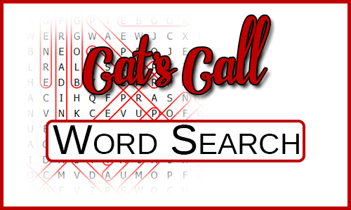 Blurred Word Search with the title "Cat's Call - Word Search" over the top.