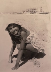 photo of Carol Cooper on the beach at Alexandria