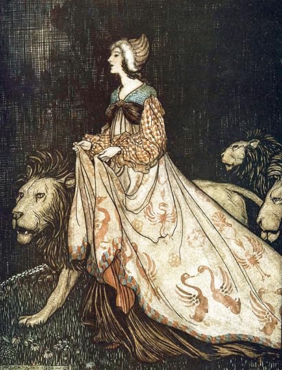 The Lady and the Lion by Arthur Rackham