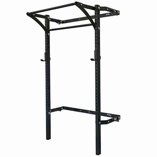 PRx Performance (as seen on Abc's Shark Tank Profile Squat Rack with 42'Kipping Bar: 2'x 3', 11-Gauge Steel, Heavy-Duty J-Cups, Black Onyx
