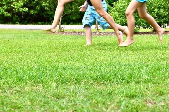 jumping in bare feet