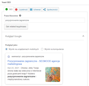 wtyczka SEO yoast