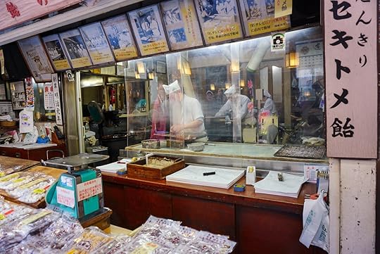 Chefs inside a candy store in Shibamata, Tokyo