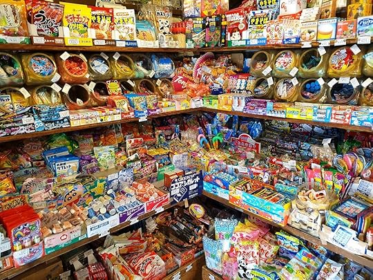Inside a dagashiya shop in Shibamata, Japan