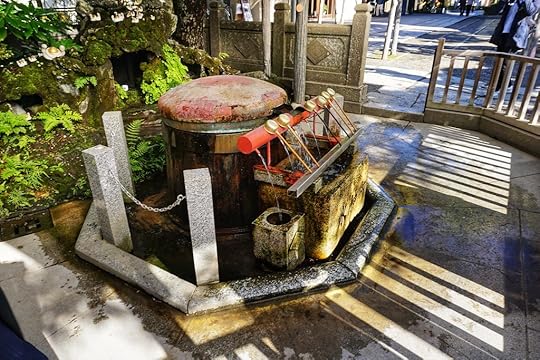 Water basin at Shibamata temple in Tokyo, Japan