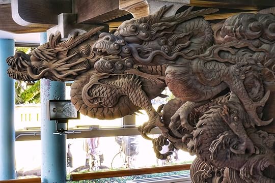 Wooden dragons in Shibamata temple, Tokyo