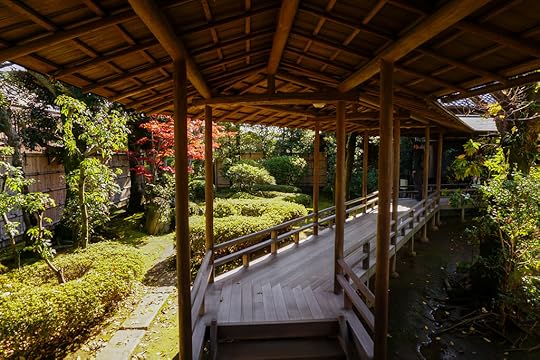Beneath a covered walkway at Shibamata temple, Japan