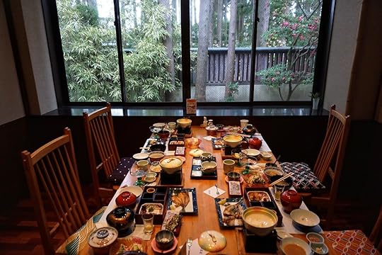 Breakfast at a traditional ryokan in Ureshino, Japan