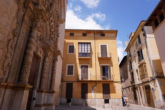 A yellow building in Palma de Mallorca