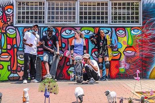 people doing City Skate Tour, Maboneng district Johannesburg